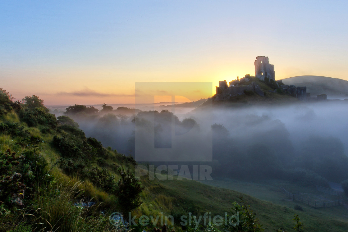 "corfe castle" stock image