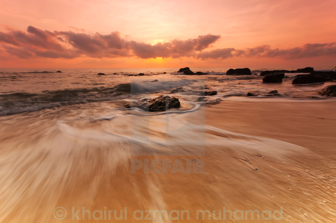 "sea sunrise" stock image