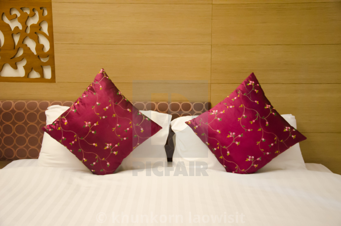 red bed cushions