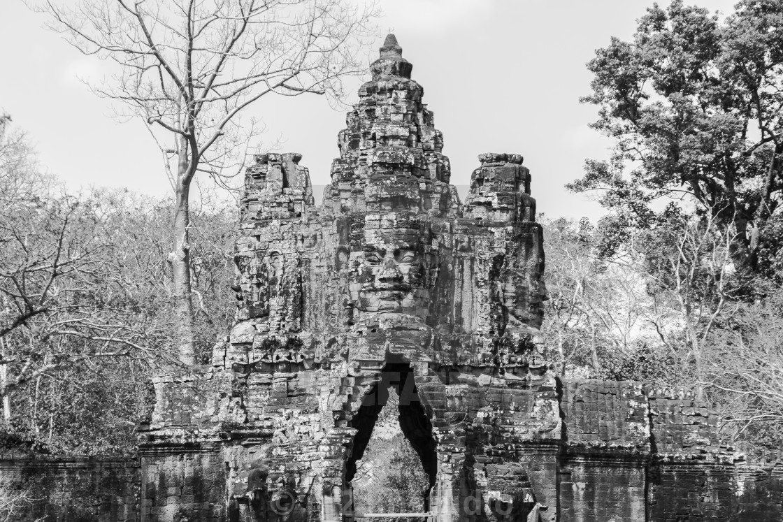 "South gate of Angkor Thom" by m24instudio - $18.50 "South gate of Angkor Thom" stock image