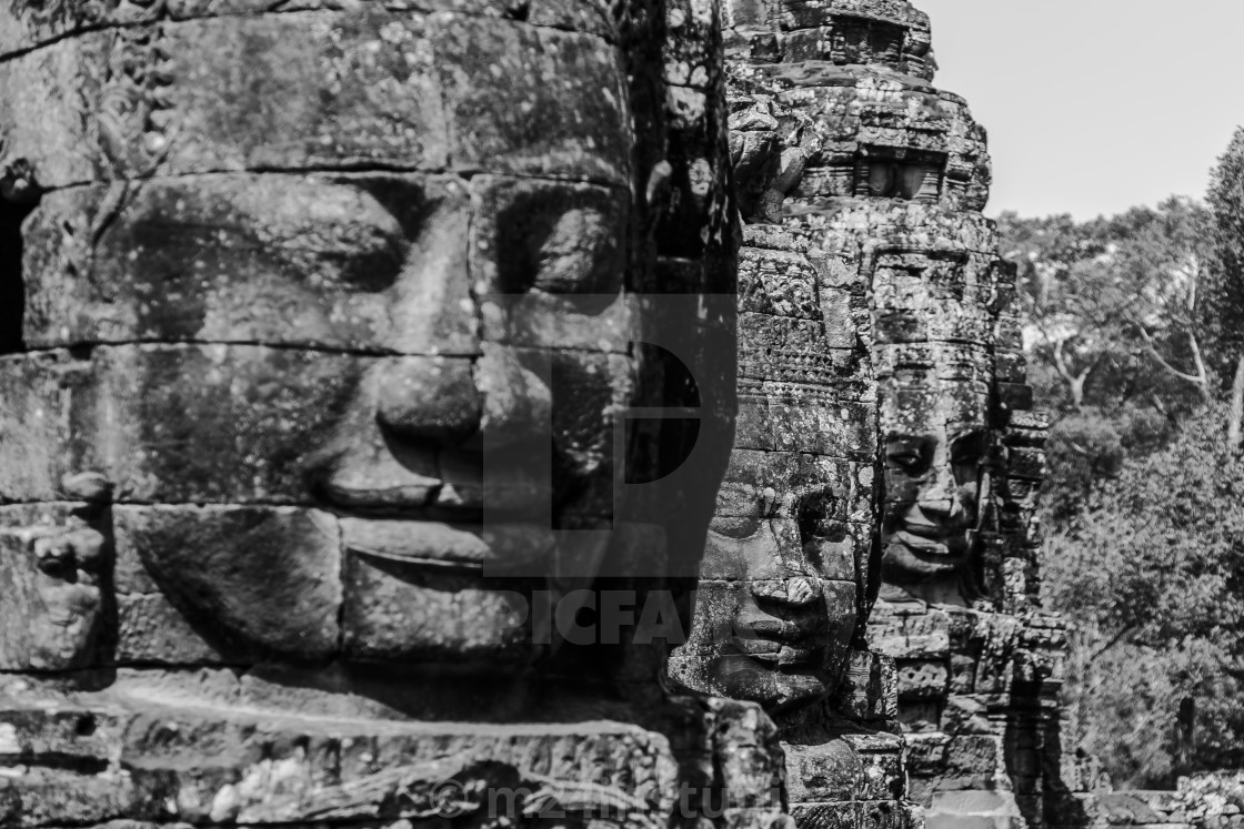 "Many Faces of Bayon" by m24instudio - $18.50 "Many Faces of Bayon" stock image