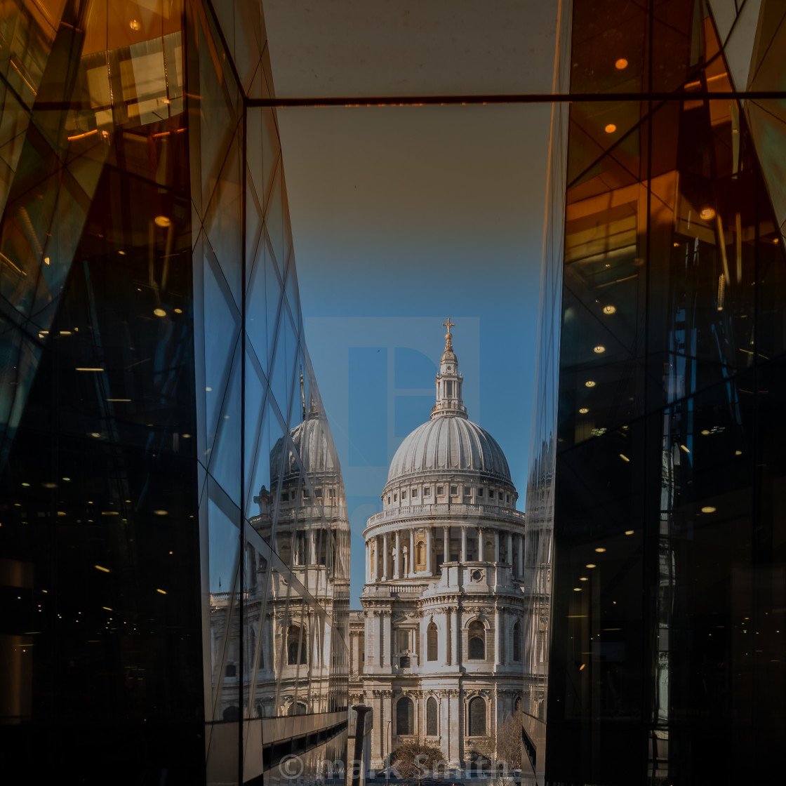 "Reflections of St Paul's Cathedral" stock image