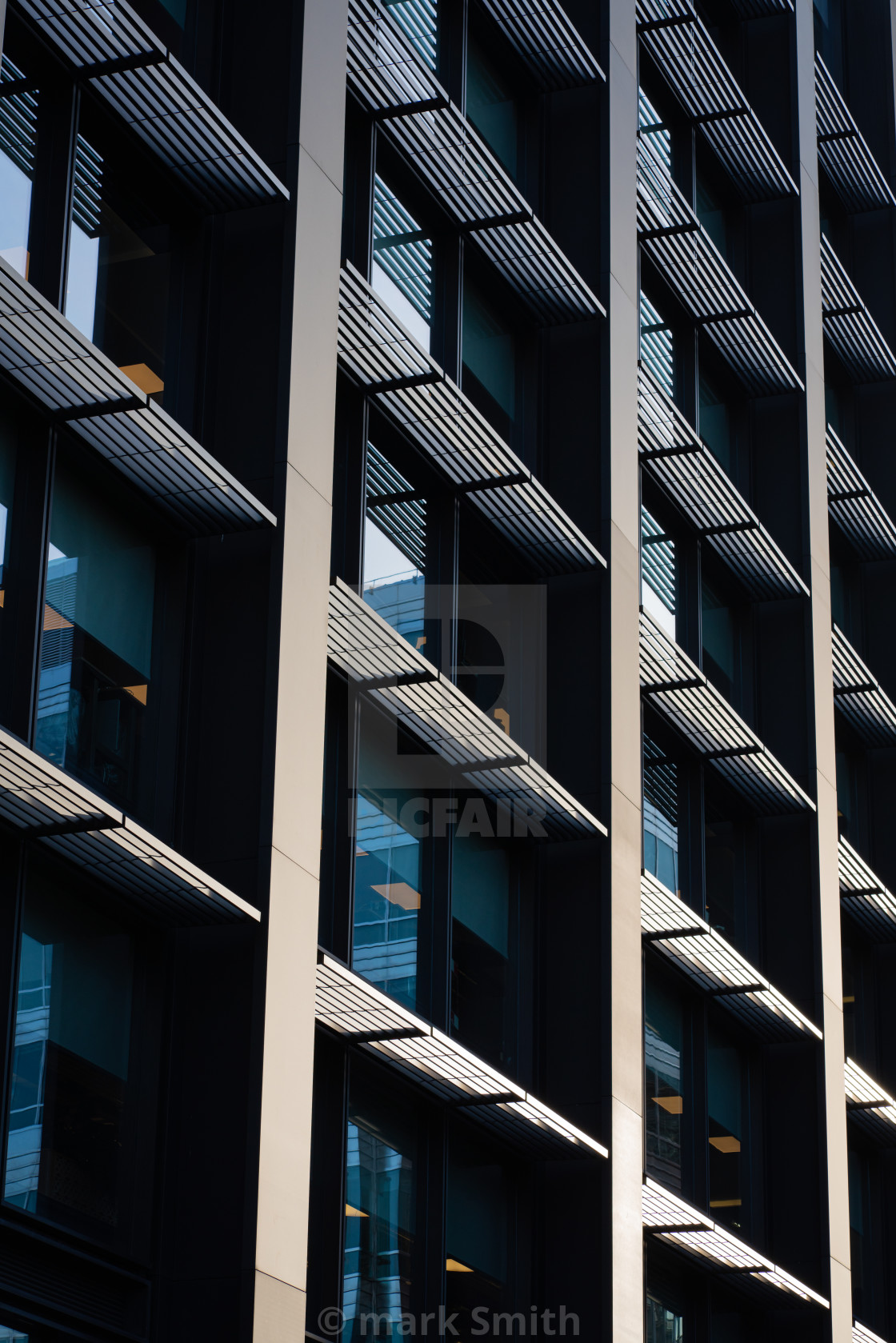 "Light and shadow, City of London." stock image