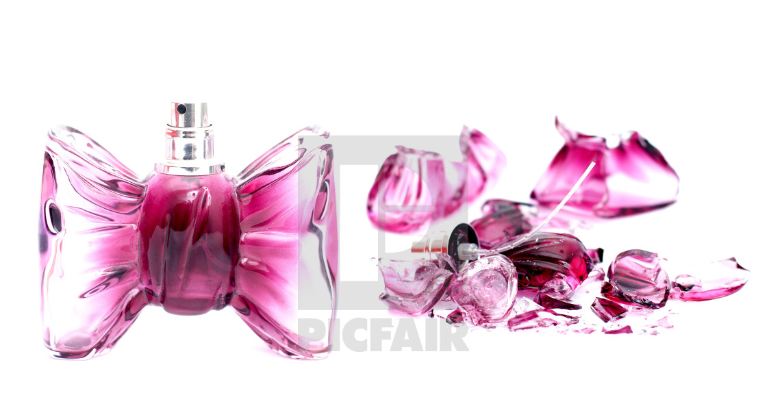 Old Used Women S Perfume And Pieces Of Broken Bottle On White Background License Download Or Print For 3 72 Photos Picfair