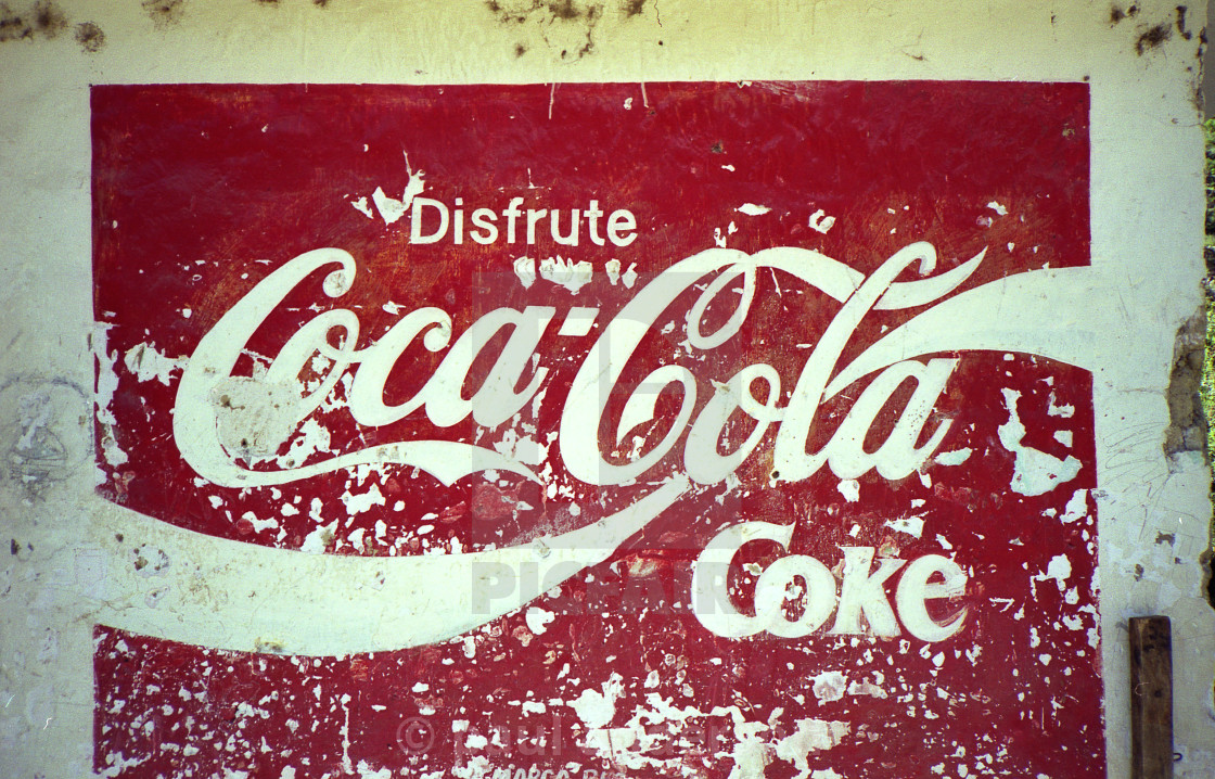 Old Coca Cola Sign Painted On Wall License Download Or Print