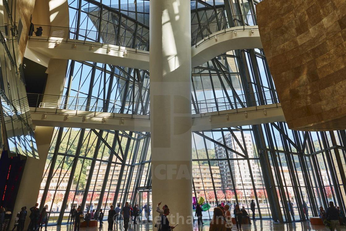 The Interior Of Guggenheim Museum By Frank Gehry Bilbao