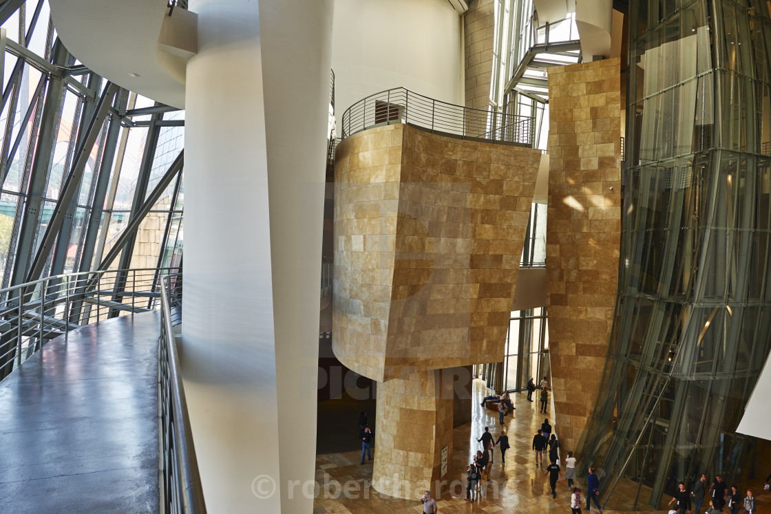 The Interior Of Guggenheim Museum By Frank Gehry Bilbao