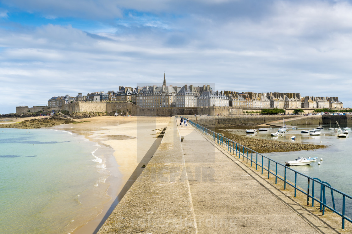 The Town Seen From The Pier Saint Malo Ille Et Vilaine Brittany France License Download Or Print For 79 84 Photos Picfair