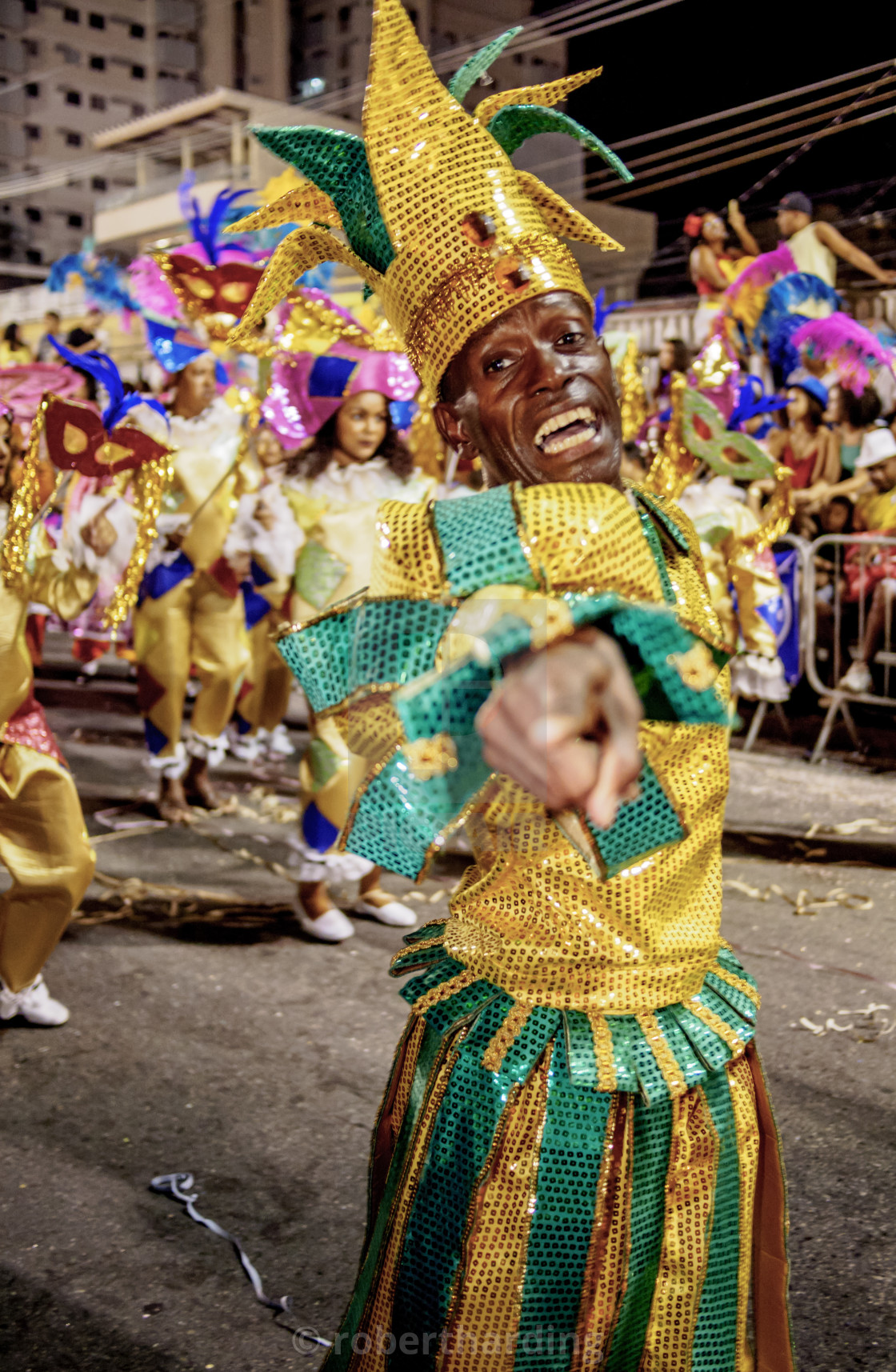 "Brazil, State of Rio de Janeiro, City of Rio de Janeiro, Samba Dancer in the..." stock image