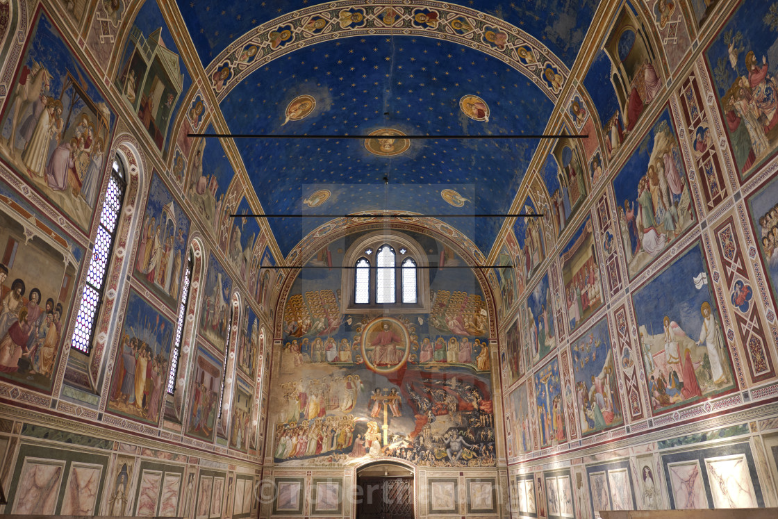 The Interior Of The Scrovegni Chapel In Padua Italy Frescoed By