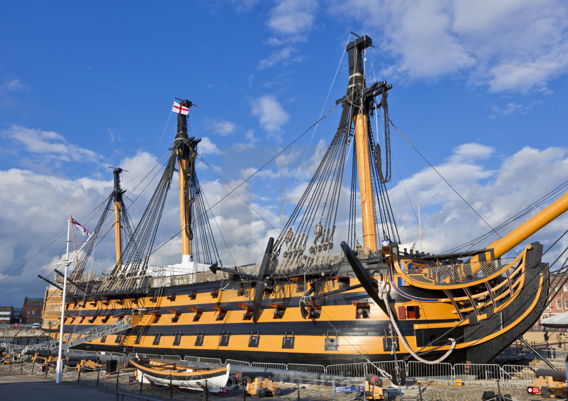 HMS Victory in the Portsmouth Historic Dockyard, Portsmouth ...