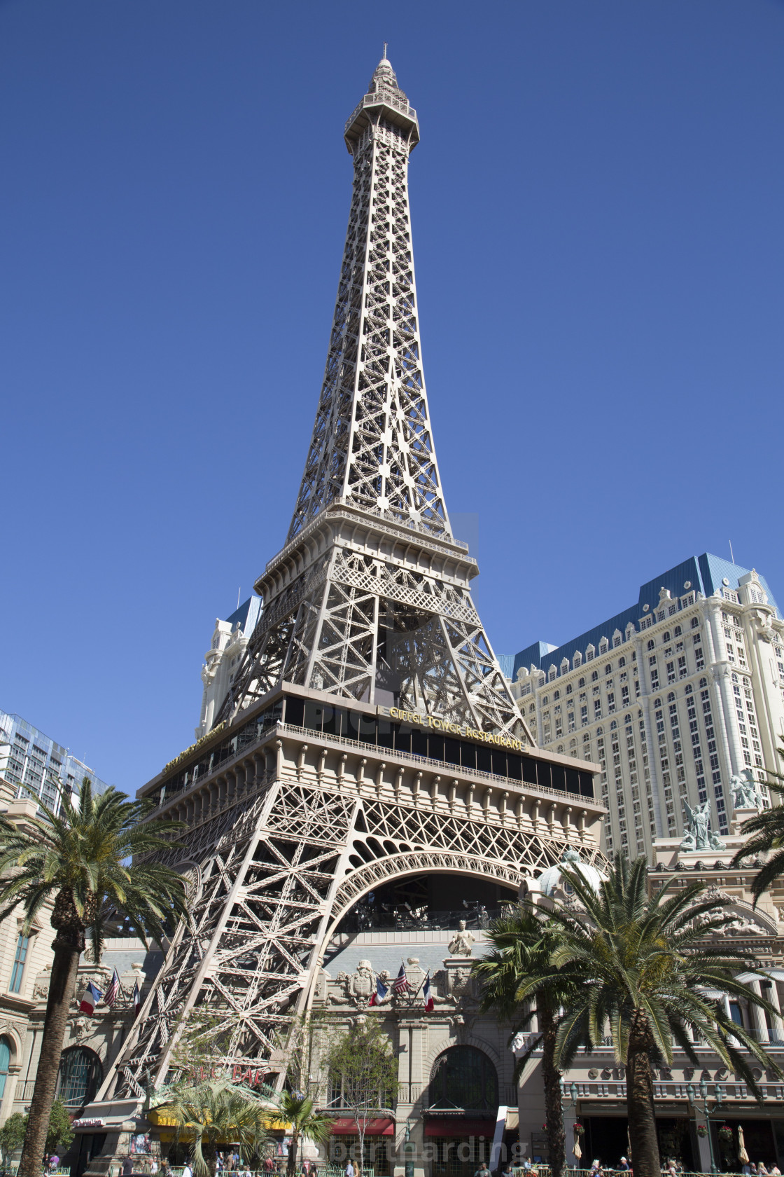 The Paris Las Vegas Hotel and Casino and Eiffel Tower Editorial