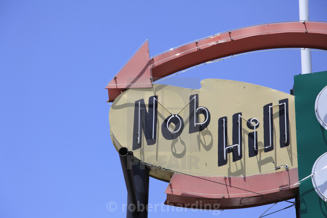 Retro Sign Nob Hill Central Avenue Route 66 Albuquerque New