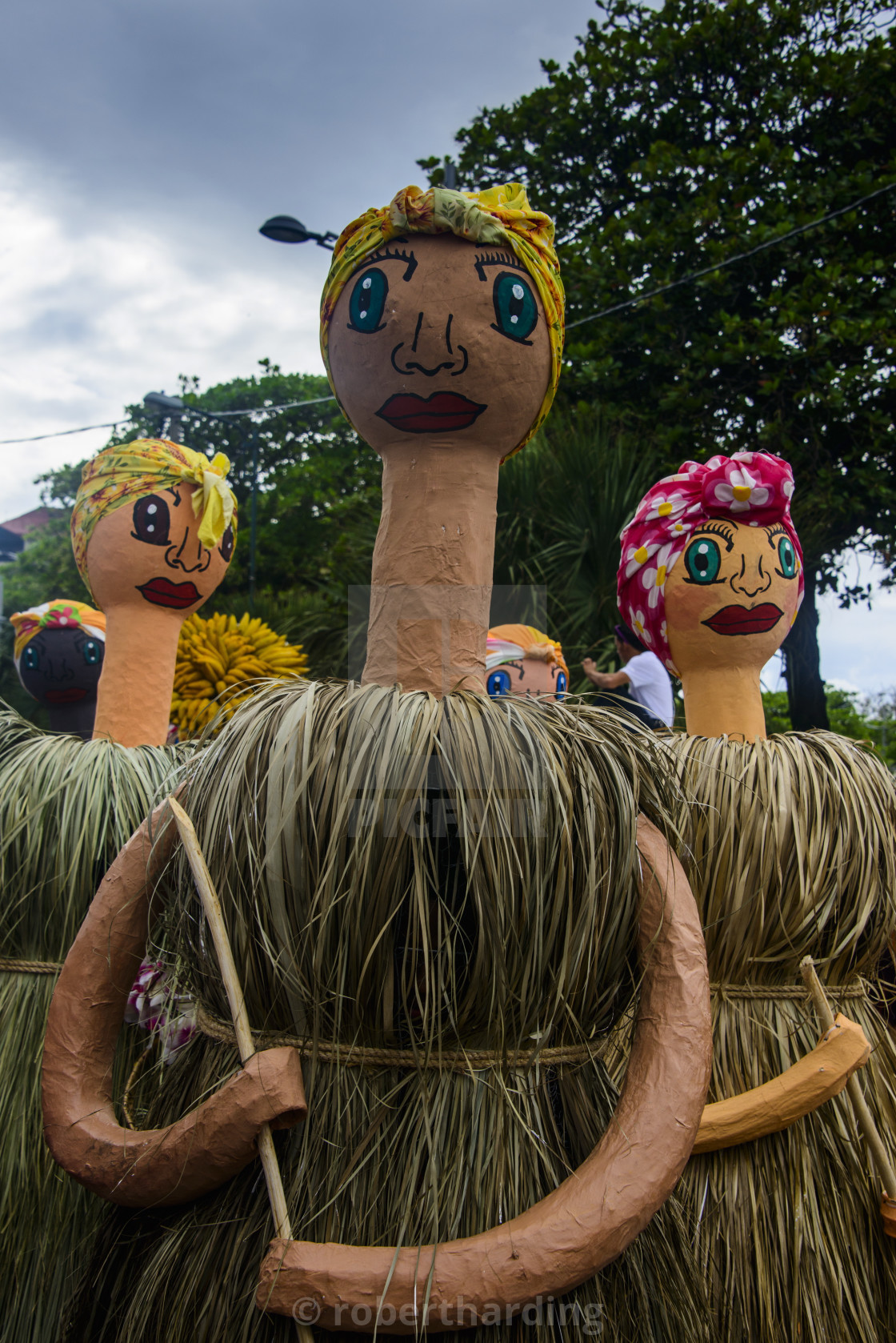 "Long necked masks, Carneval (Carnival) in Santo Domingo, Dominican Republic,..." stock image