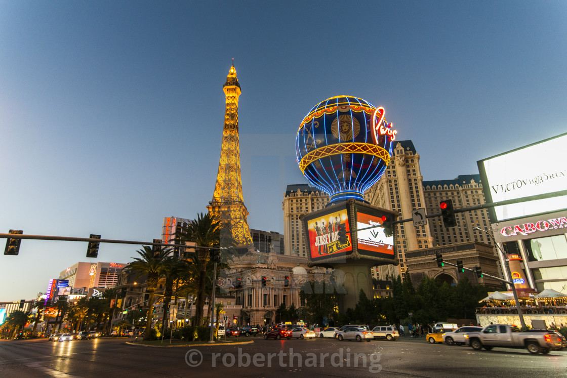 USA, Nevada, Las Vegas, Strip, Eiffel Tower stock photo