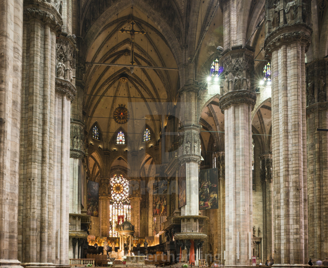 Interior Of Milan Cathedral Piazza Duomo Milan Lombardy Italy Europe License Download Or Print For 79 84 Photos Picfair