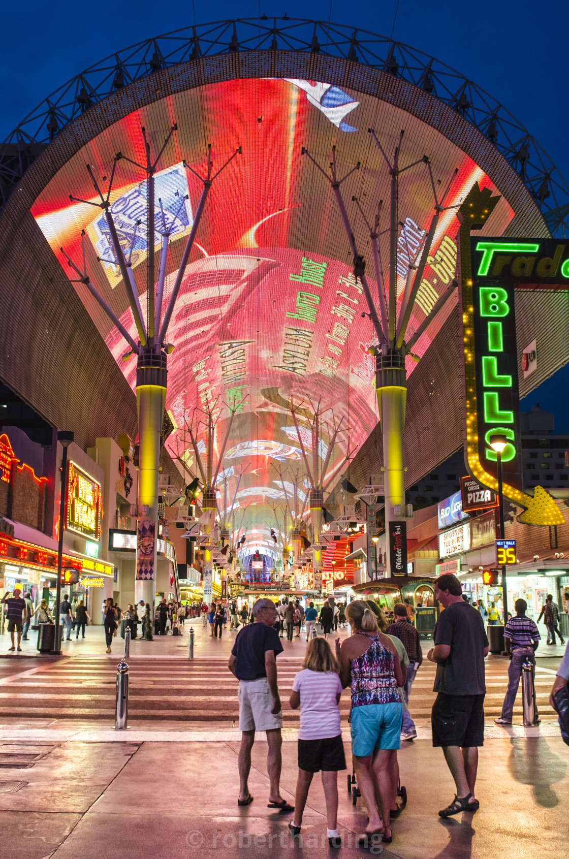 The Digital Fremont Experience Ceiling Display Over Fremont