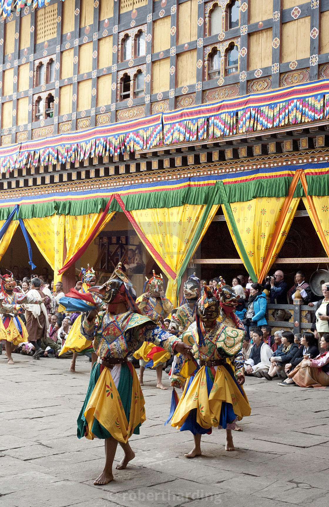 Monks in costume and animal masks performing ceremonial dance at Paro Tsechu... - License, download or print for £ | Photos | Picfair Monks in costume and animal masks performing ceremonial dance at Paro Tsechu... - License, download or print for £ | Photos | Picfair