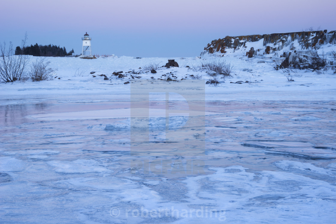 Pastel Sunset On Artist Point On Lake Superior In Winter Grand