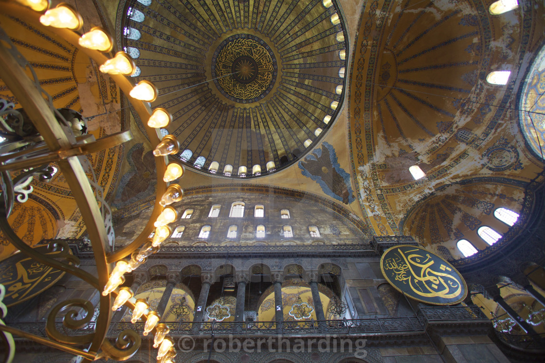 Interior Of Haghia Sophia Aya Sofya Mosque The Church Of