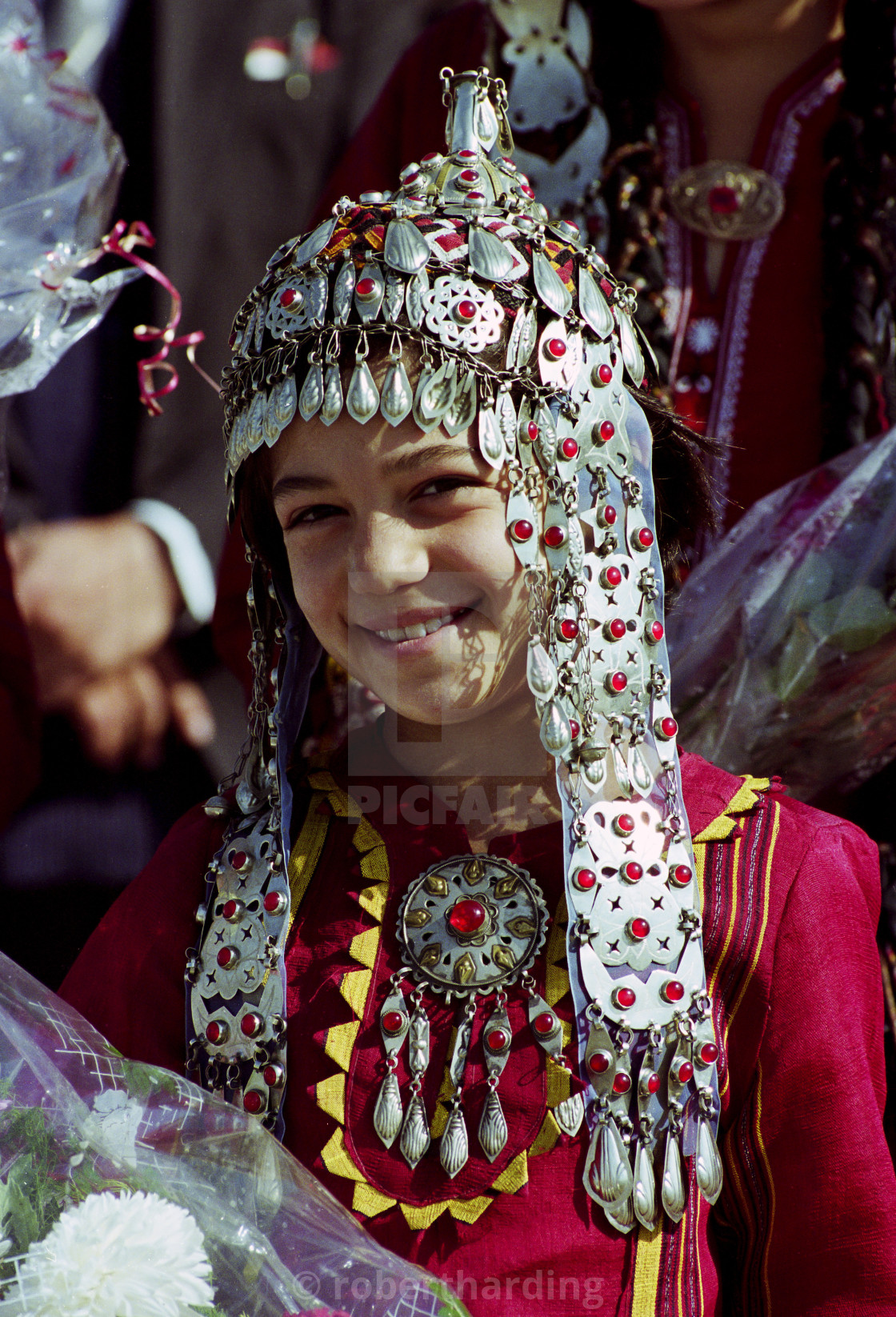 Girl Wearing National Costume In Town Of Mary In Turkmenistan License Download Or Print For 79 84 Photos Picfair