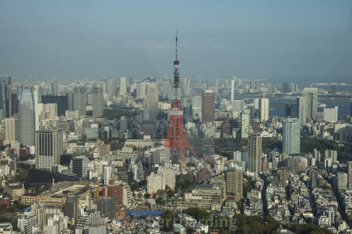 View Over Tokyo With The Tokyo Tower From The Mori Tower Roppongi Hills License Download Or Print For 79 84 Photos Picfair