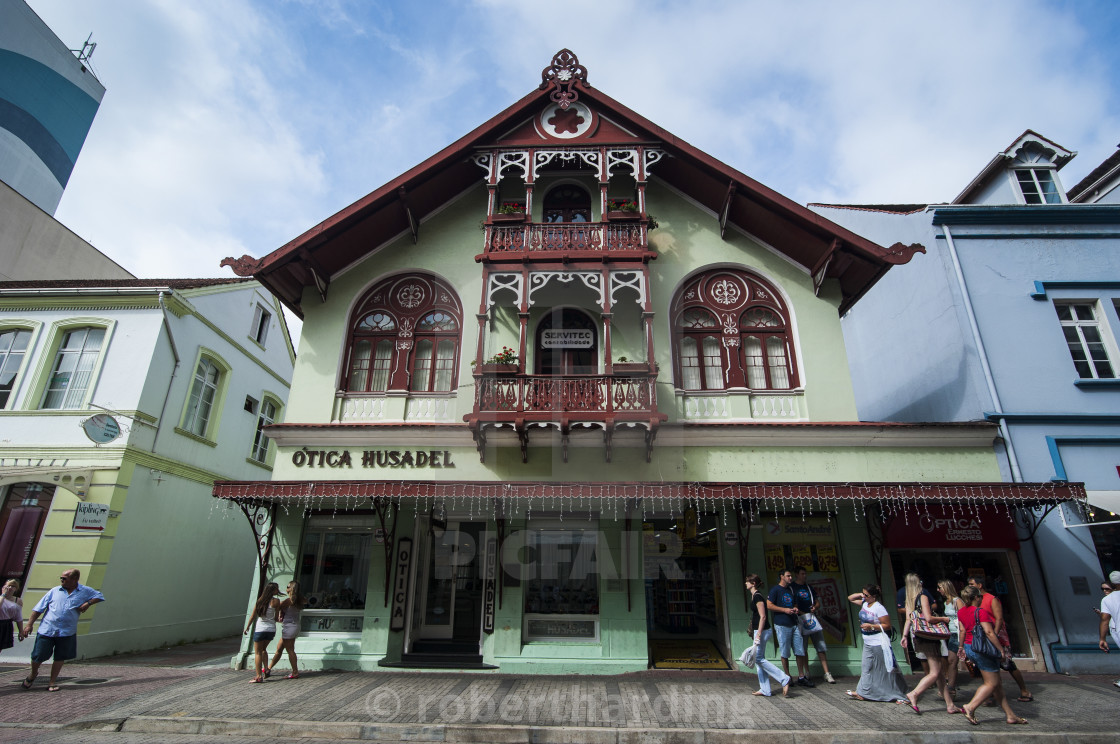 colonial architecture in the german town of blumenau brazil south