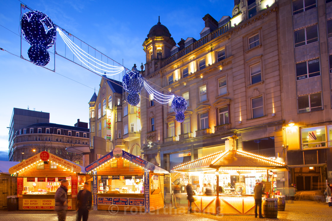 Christmas Market Sheffield South Yorkshire Yorkshire England
