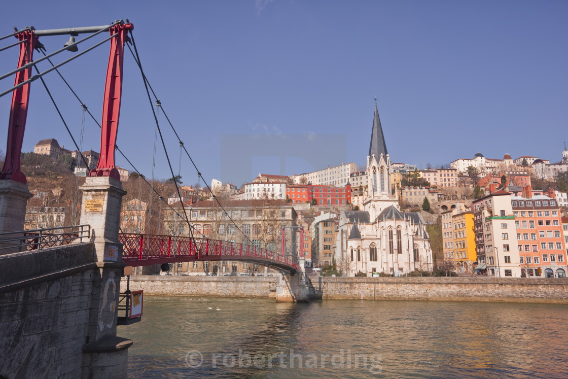 Passerelle Saint Georges Bridge Old Lyon And The River
