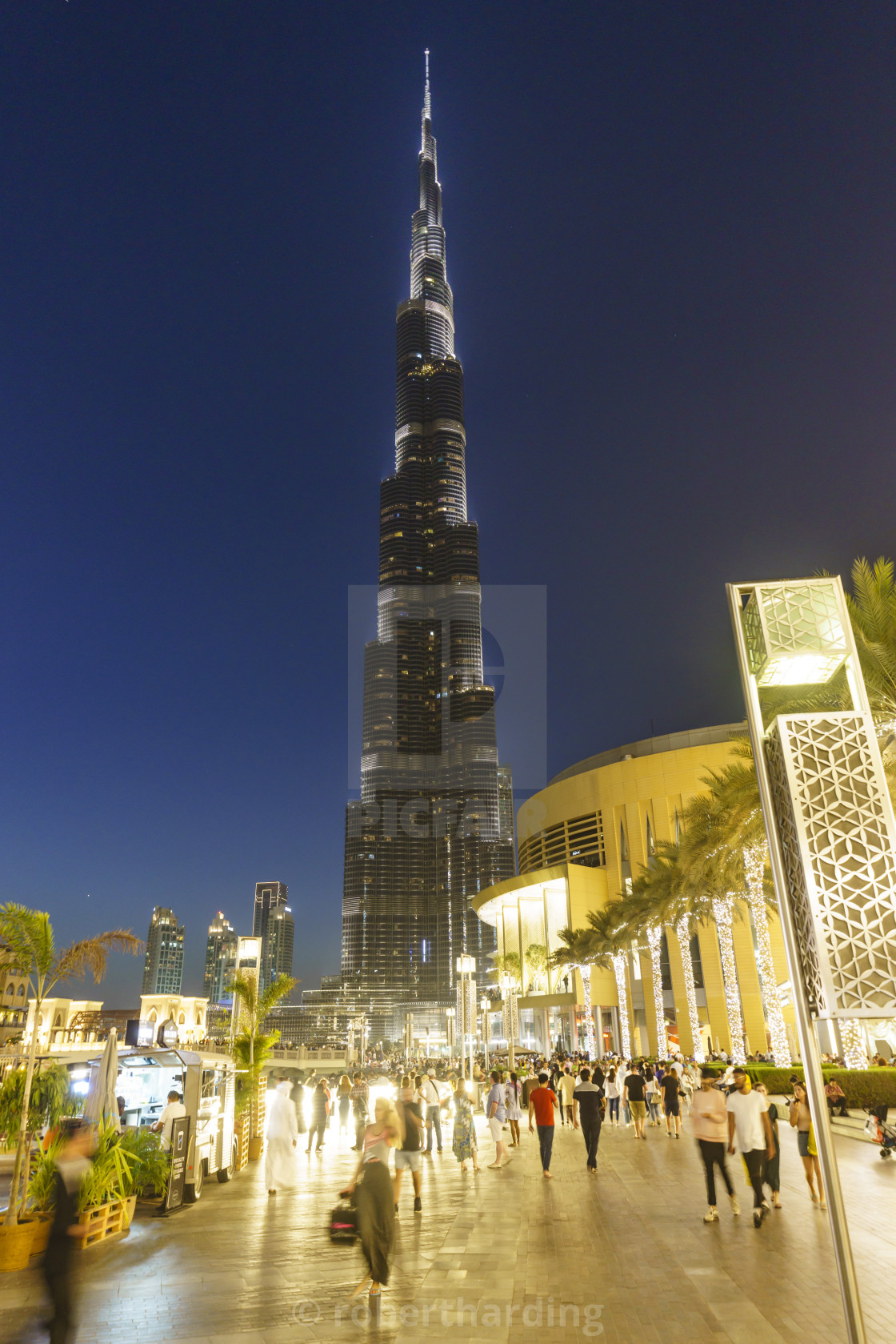 Burj Khalifa And The Dubai Mall By Night Dubai United Arab