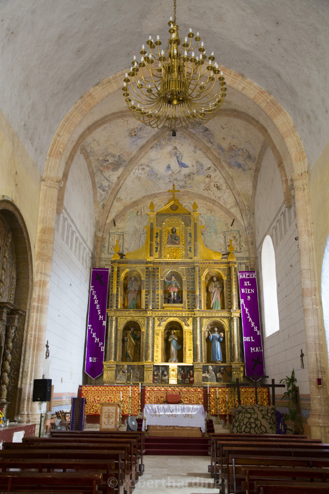 Altar With Original Frescoes Former Convent San Miguel Arcangel