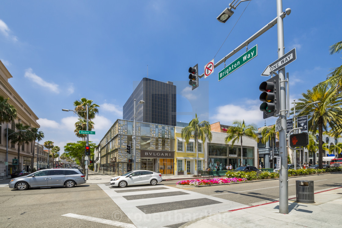 Rodeo Drive Shopping Center in Beverly Hills Editorial Stock Image