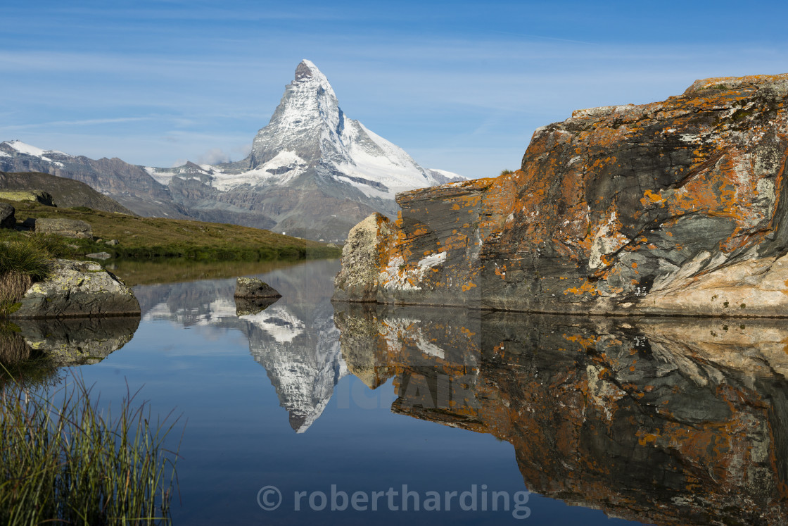 The Matterhorn Reflected In Stellisee Lake In The Swiss Alps