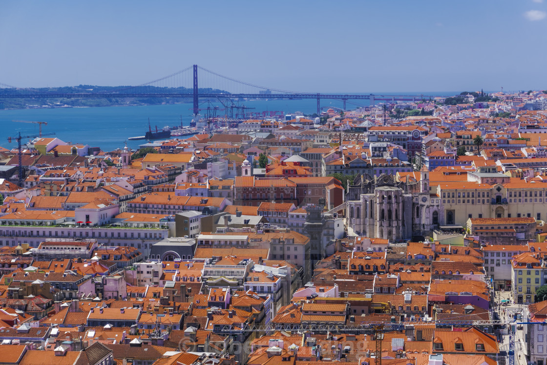 Lisbon Portugal Landmarks Day View Panoramic Capital View Of Carmo Convent License Download Or Print For 79 84 Photos Picfair
