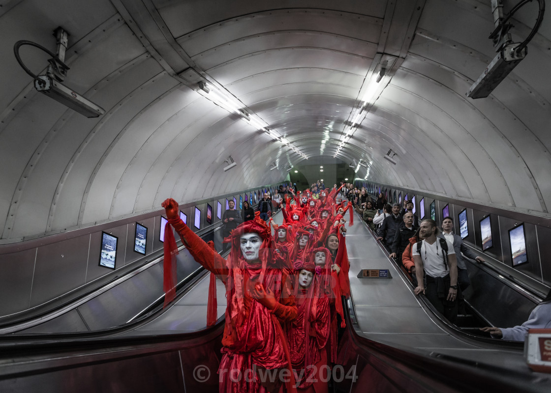 "Red (Brigade) Riding Underground" stock image