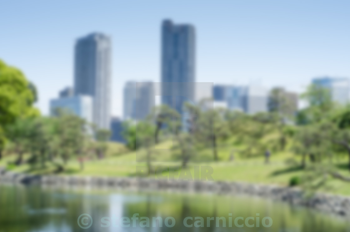 Intentionally blurred background of a city and garden - License, download  or print for £ | Photos | Picfair