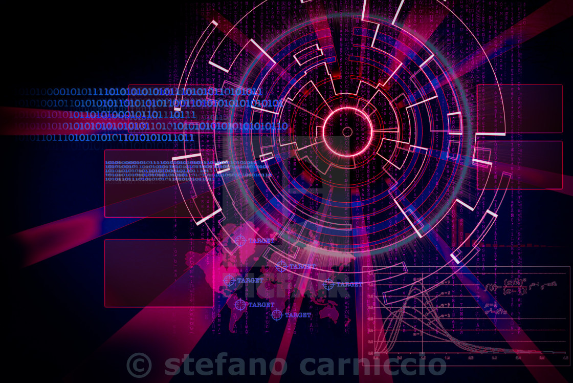 rendering of a futuristic cyber background target with laser light effect -  License, download or print for £ | Photos | Picfair