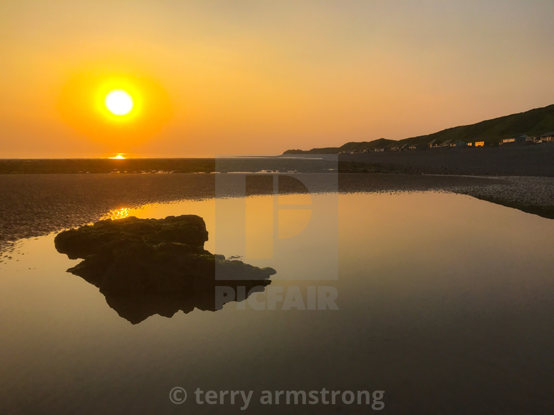 "braystone beach sunset" stock image