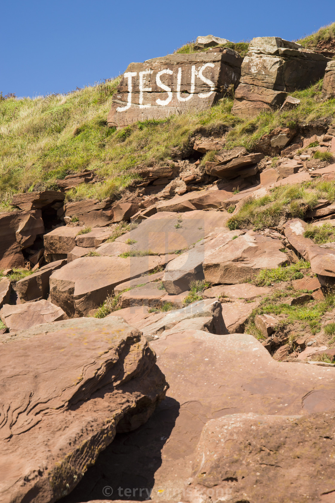 "jesus on st bees head" stock image