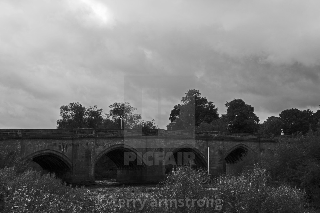 "croft bridge croft on tees" stock image