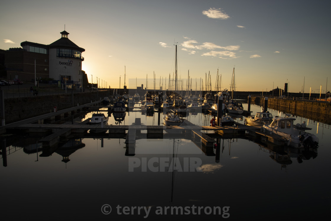 "whitehaven harbour and marina west cumbria" stock image