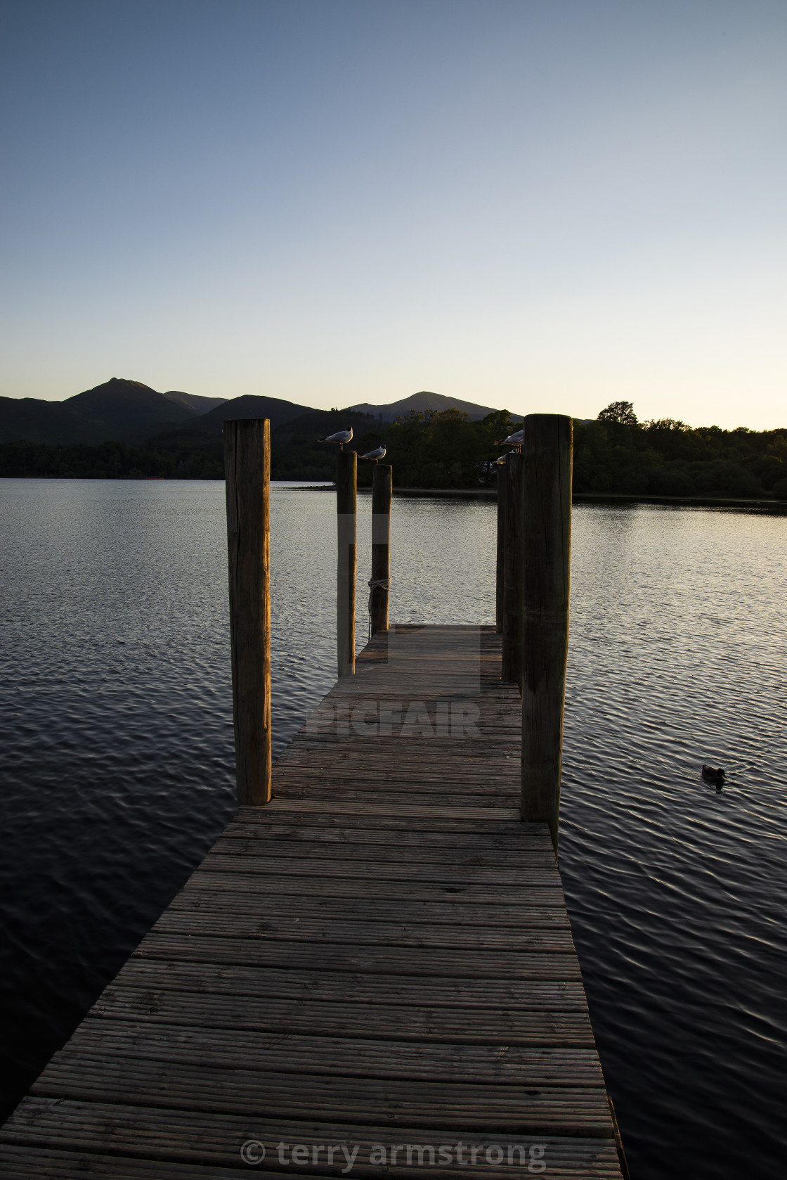 "derwent water jetty" stock image