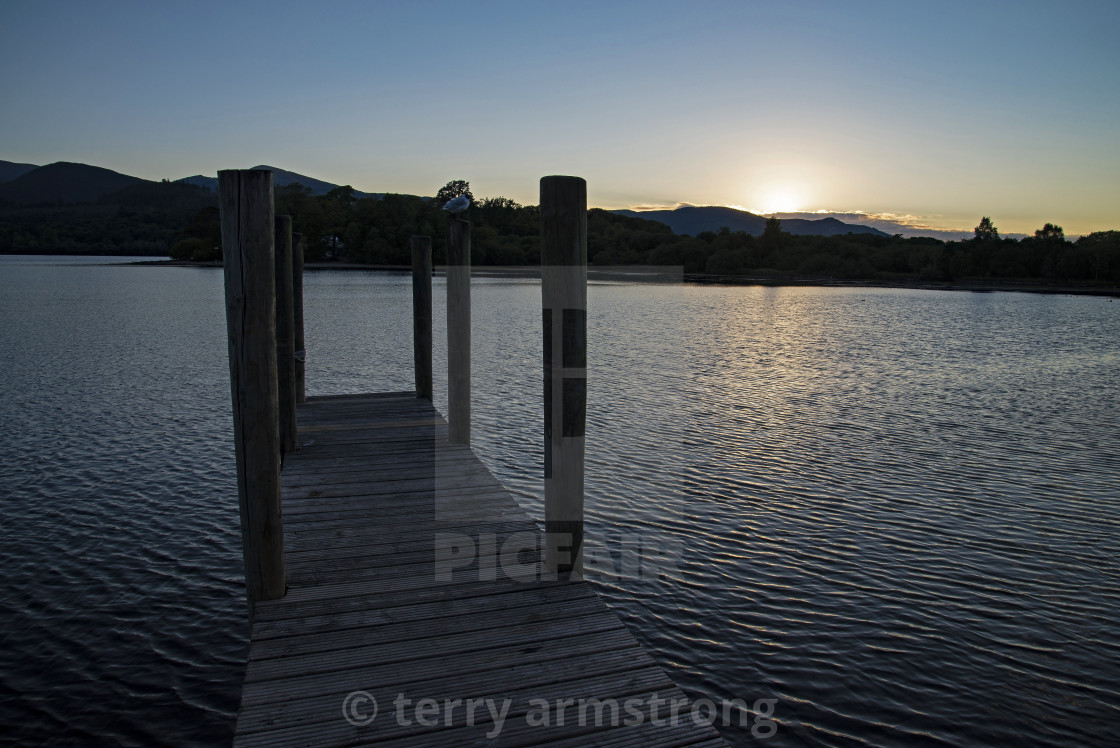 "derwent water sunset" stock image