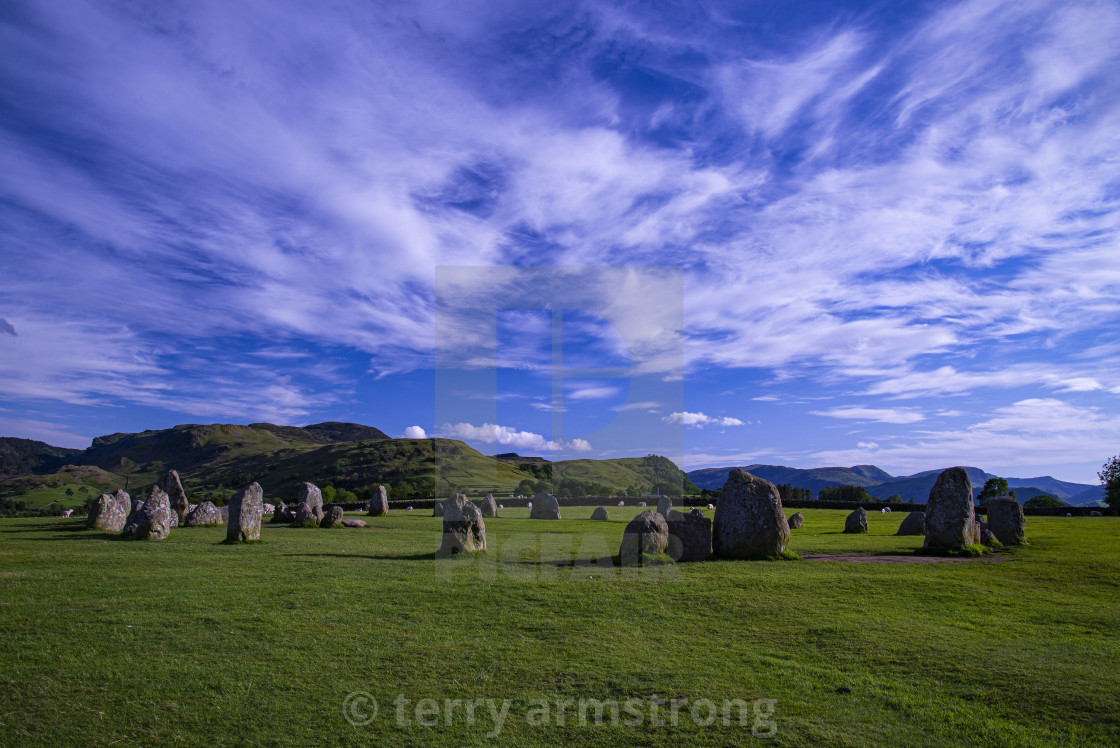 "castlerigg stone circle" stock image