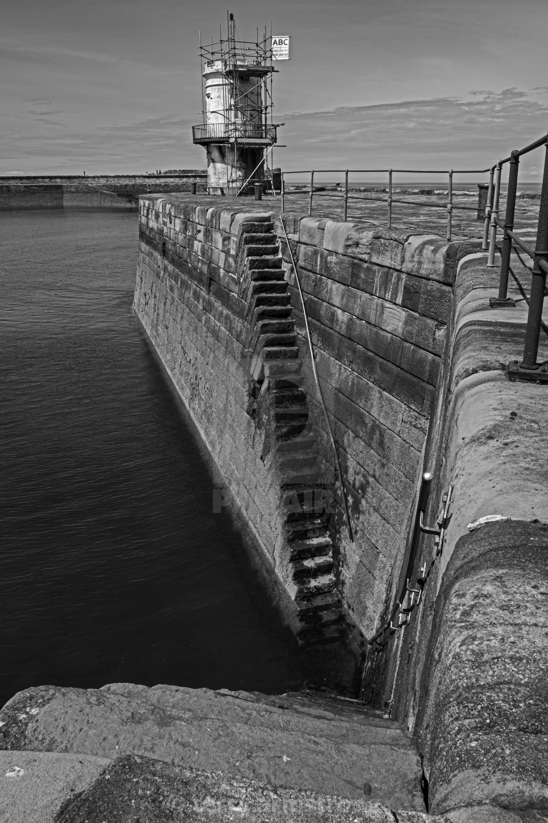 "whitehaven harbour lighthouse" stock image