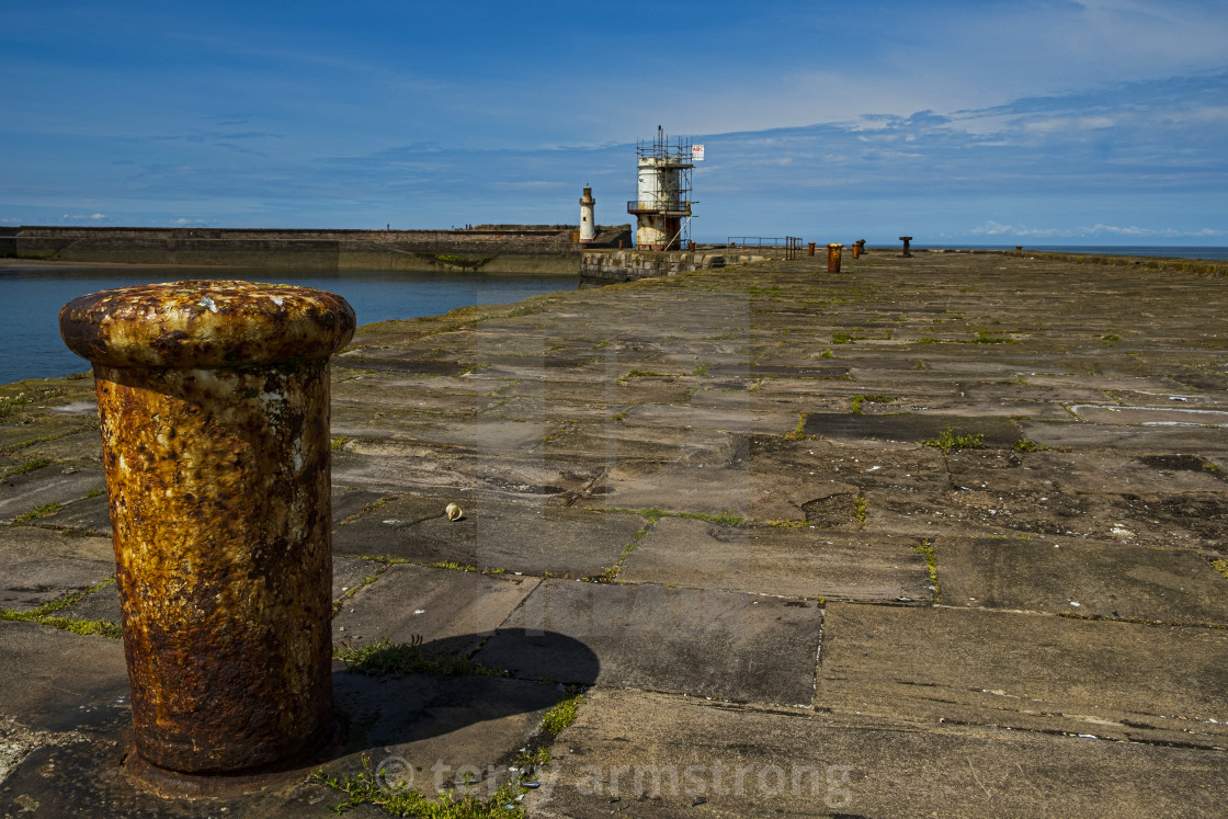 "whitehaven harbour and lighthouse" stock image