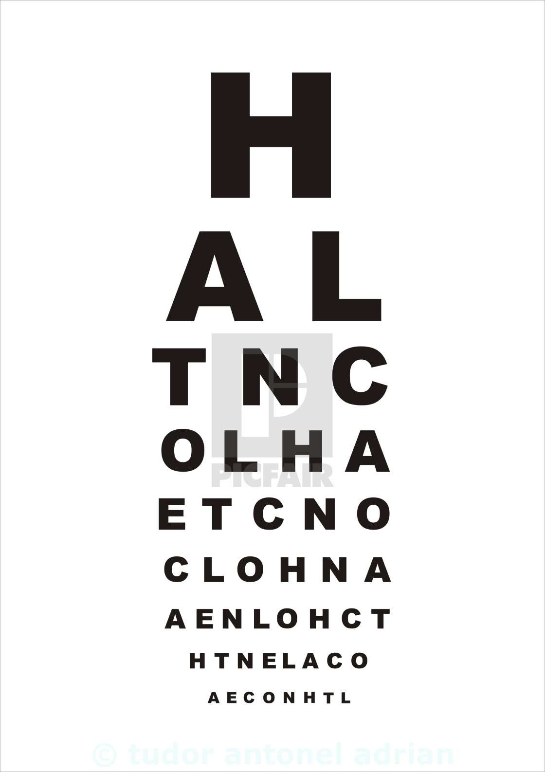 Eye Exam Chart Poster