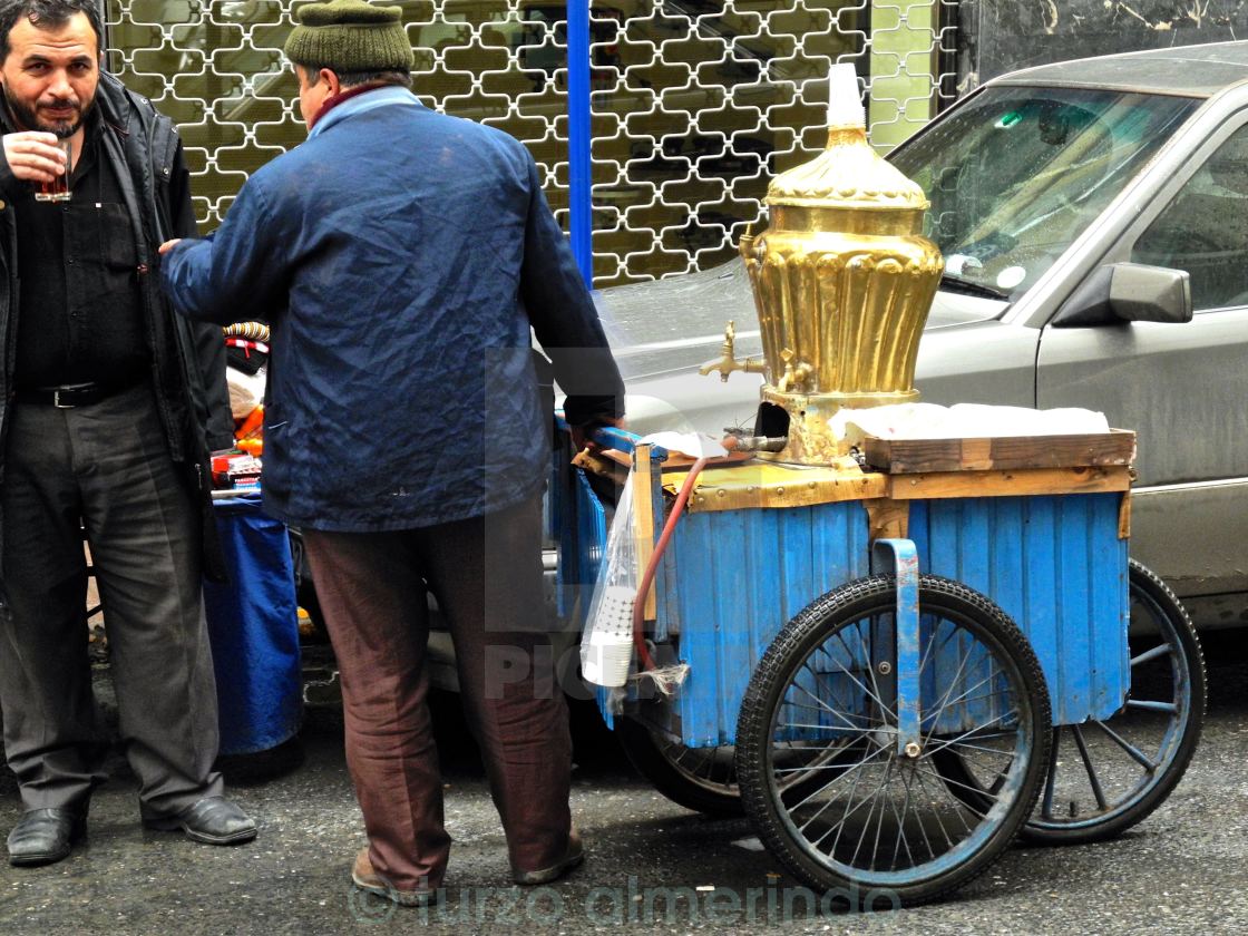 "Street vendor of tea in Istanbul" by turzo almerindo - $3.06 "Street vendor of tea in Istanbul" stock image