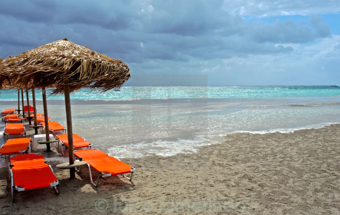 "Elafonissi beach, on a cloudy day" by turzo almerindo - $7.65 "Elafonissi beach, on a cloudy day" stock image