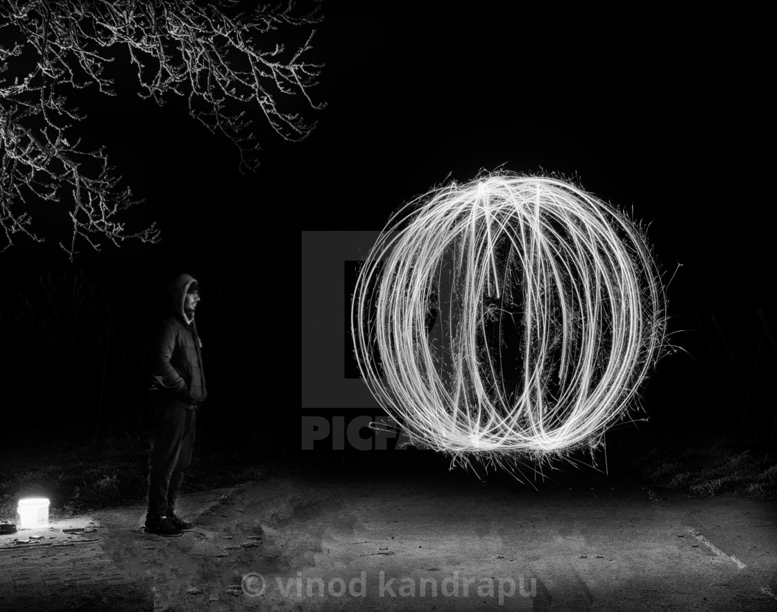 "Light painting" stock image